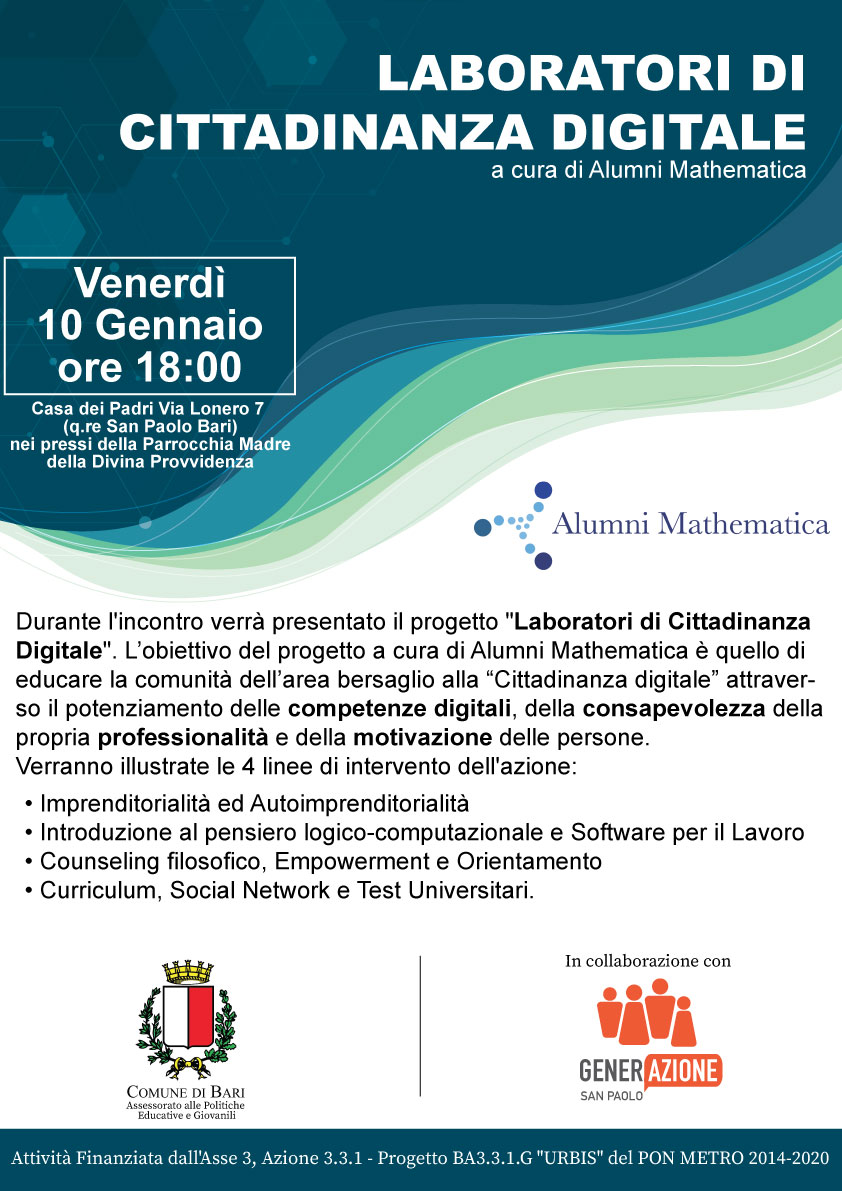 Presentazione alla cittadinanza del progetto